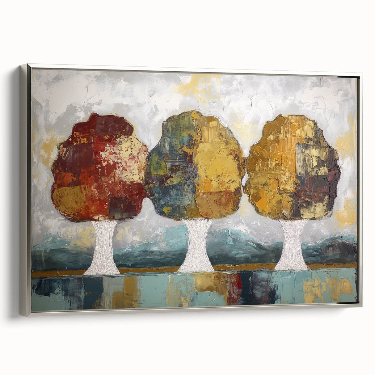 Autumn Abstract Tree Wall Art - Large Canvas & Framed Print