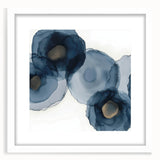 Minimalist abstract framed artwork with a white mat, showcasing soft pastel colors and geometric shapes, ideal for contemporary home decor.