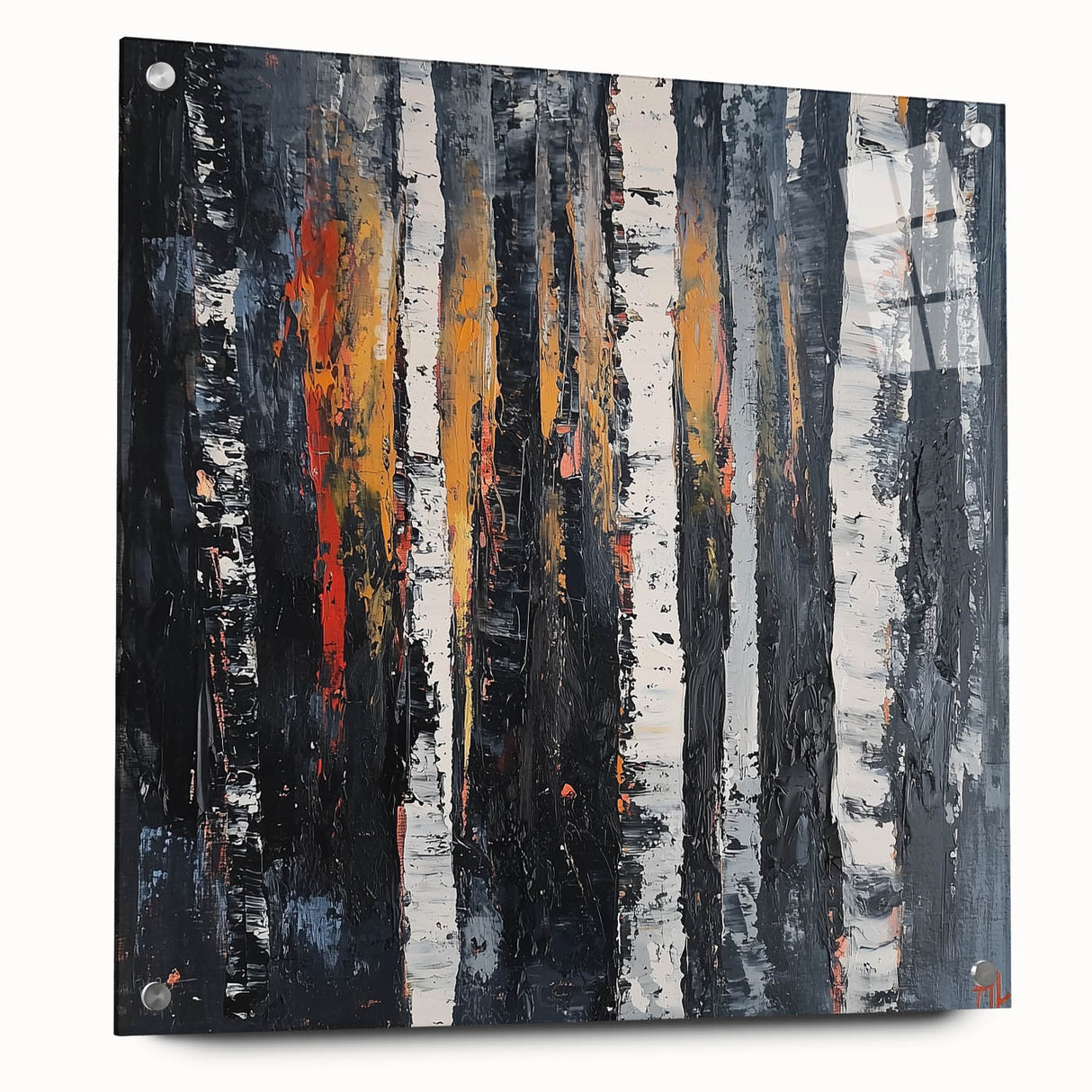 Bold Abstract Forest Wall Art - Canvas & Framed Print