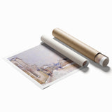 Impressionist Winter Wall Art - Sisley's Snowy Rue Eugène Moussoir
