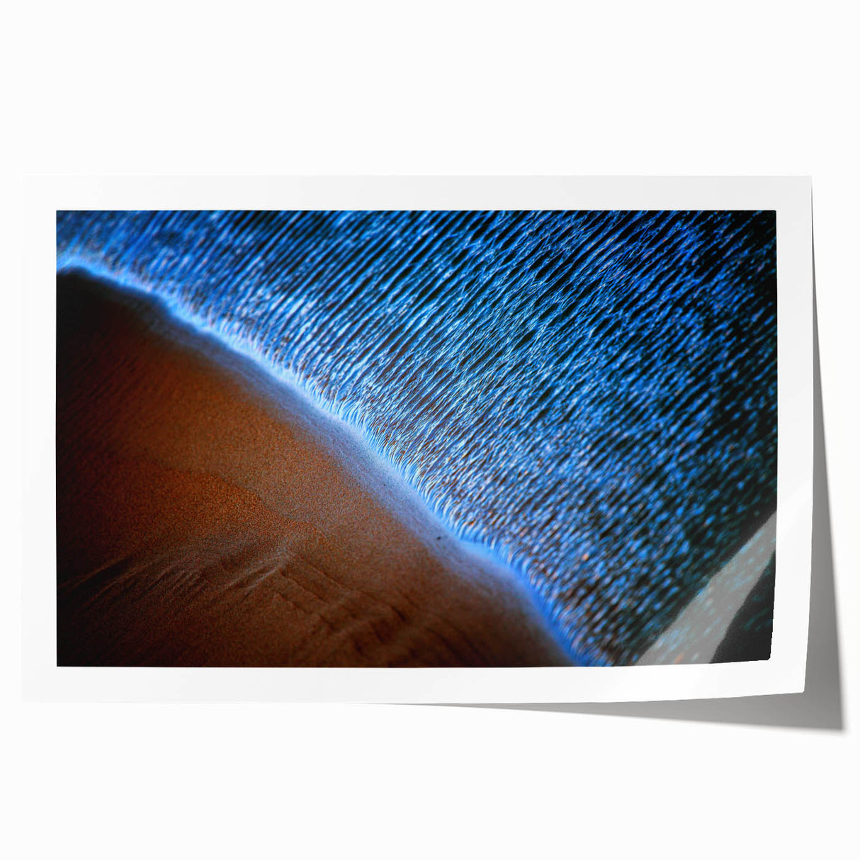 Coastal Office Wall Art - Abstract Blue & Sand Corporate Print