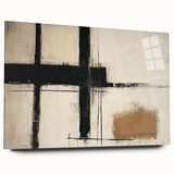 Abstract geometric acrylic glass art piece showcasing vibrant colors and unique shapes, viewed from the side, highlighting its sleek design and modern aesthetic. Perfect for contemporary decor.