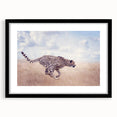 Framed artwork showcasing a black mat surrounding a vibrant animal-themed design, ideal for home decor, adding a touch of wildlife elegance to any room.