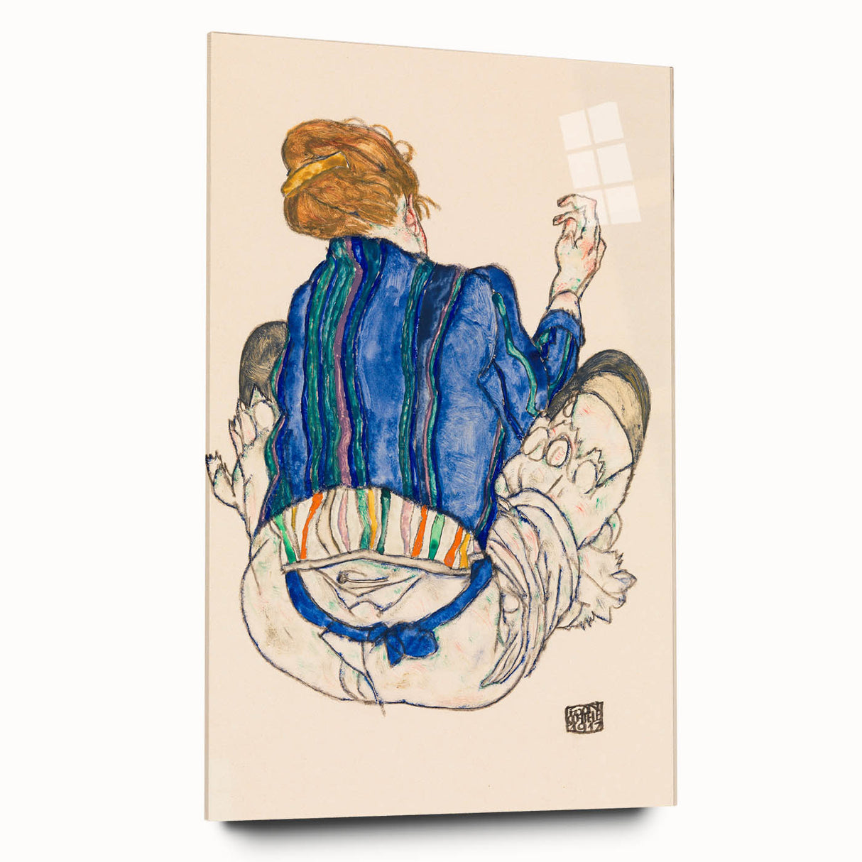 Art Deco Wall Art - Vibrant 1920s Inspired Blue and Orange Design