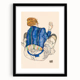 Art Deco Wall Art - Vibrant 1920s Inspired Blue and Orange Design