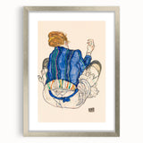Art Deco Wall Art - Vibrant 1920s Inspired Blue and Orange Design