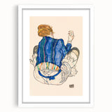 Art Deco Wall Art - Vibrant 1920s Inspired Blue and Orange Design