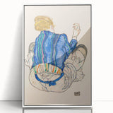 Art Deco Wall Art - Vibrant 1920s Inspired Blue and Orange Design