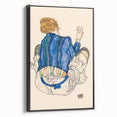 Art Deco Wall Art - Vibrant 1920s Inspired Blue and Orange Design