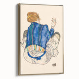 Art Deco Wall Art - Vibrant 1920s Inspired Blue and Orange Design