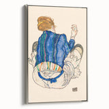 Art Deco Wall Art - Vibrant 1920s Inspired Blue and Orange Design