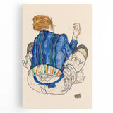 Art Deco Wall Art - Vibrant 1920s Inspired Blue and Orange Design