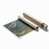 Rustic Expressionist Landscape - Vibrant Canvas Print for Home Decor