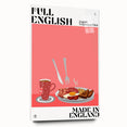 Acrylic print of various food dishes in a realistic style, with vivid colors, suitable for dining room decor.