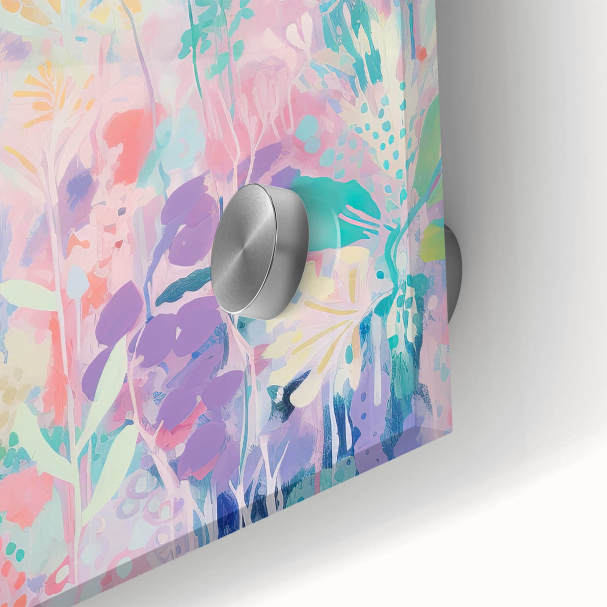 Rolled Canvas Prints for Kids Rooms - Pastel Floral Wall Art