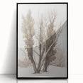 Framed acrylic landscape artwork showcasing a vibrant mountain scene with rich colors and intricate details, designed to enhance modern home decor.