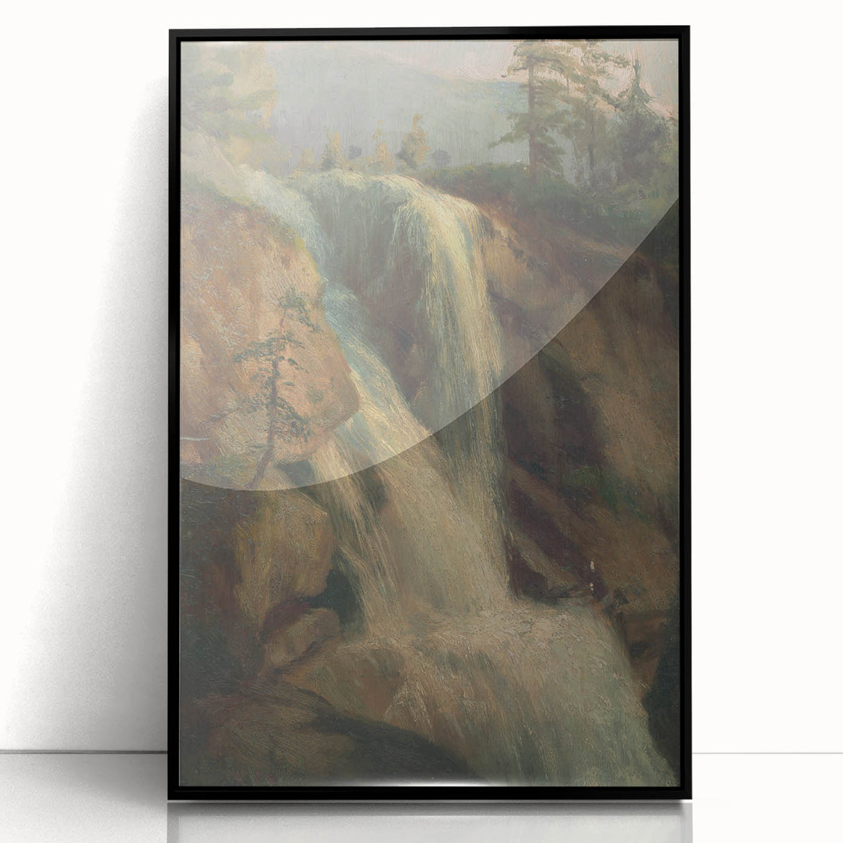Modern Wall Art Print - Serene Waterfall Landscape - Nature Decor Piece