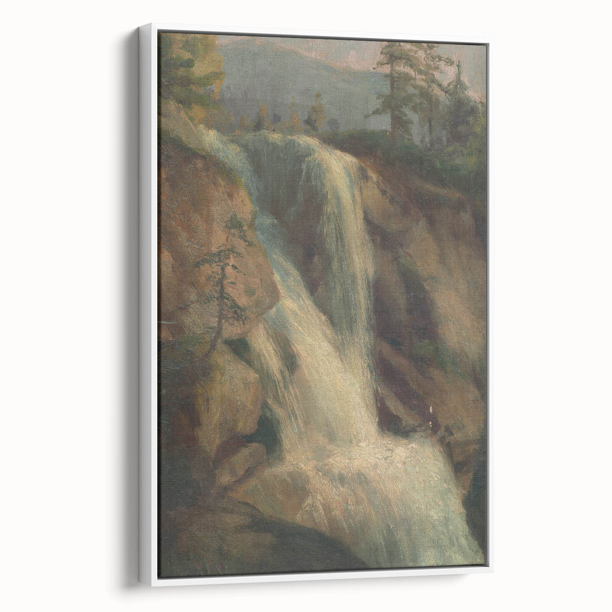 Modern Wall Art Print - Serene Waterfall Landscape - Nature Decor Piece