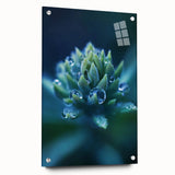 Close-up view of water depicted in a large abstract wall art on acrylic glass, suitable for bedroom or dining room decor.