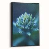 Black and white framed canvas featuring a close-up water landscape, ideal for bedroom wall art.