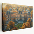 Large art depicting a scenic Latvia landscape on stretched canvas, ideal for kitchen wall art.