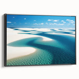 Black and white framed canvas depicting a Brazilian landscape, ideal for bedroom wall art with a vintage poster style.