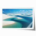 Rolled print of a vibrant Brazilian landscape featuring lush greenery and floral elements, ideal for dining room wall art.