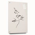 Large abstract wall art depicting a winter scene in muted blue and white tones on acrylic glass.