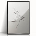 Large abstract wall art featuring swirling blue and white patterns on a black acrylic frame.