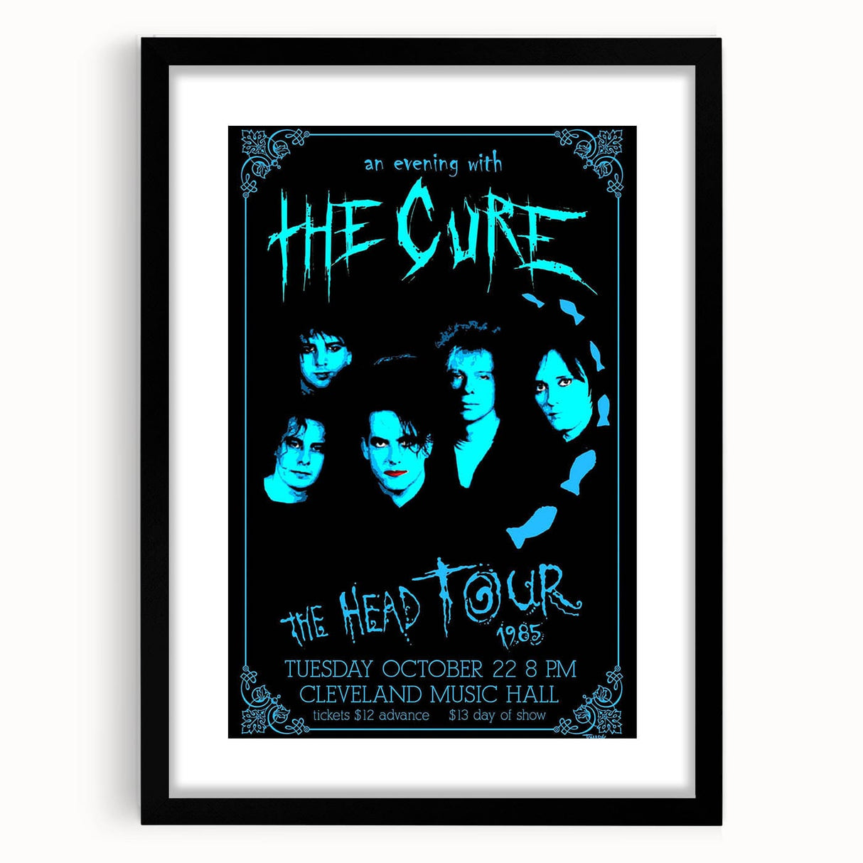 The Cure "The Head Tour" 1985 Poster – Vintage Concert Art