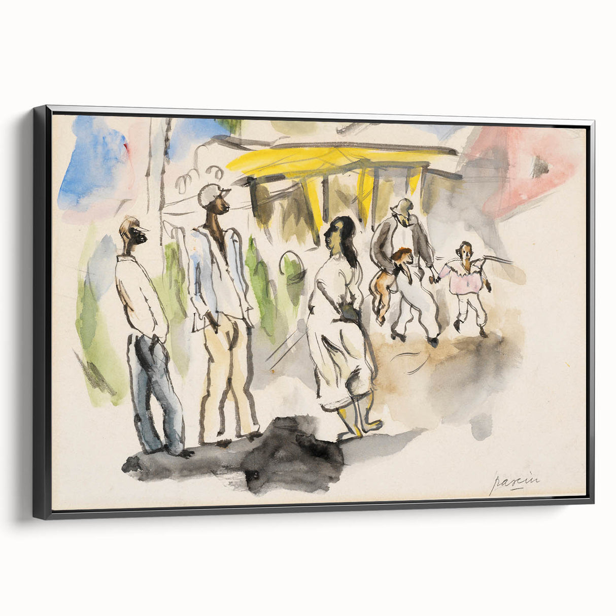 Modern Wall Art - Casual Street Scene | Lighthearted Social Decor