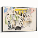 Modern Wall Art - Casual Street Scene | Lighthearted Social Decor