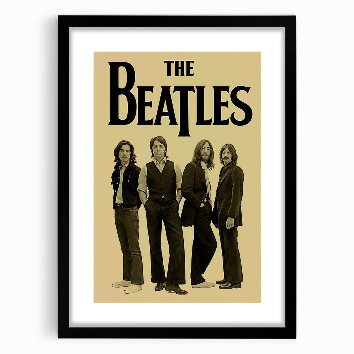 The Beatles Retro Wall Art - Vintage Music Poster, Classic Band Art