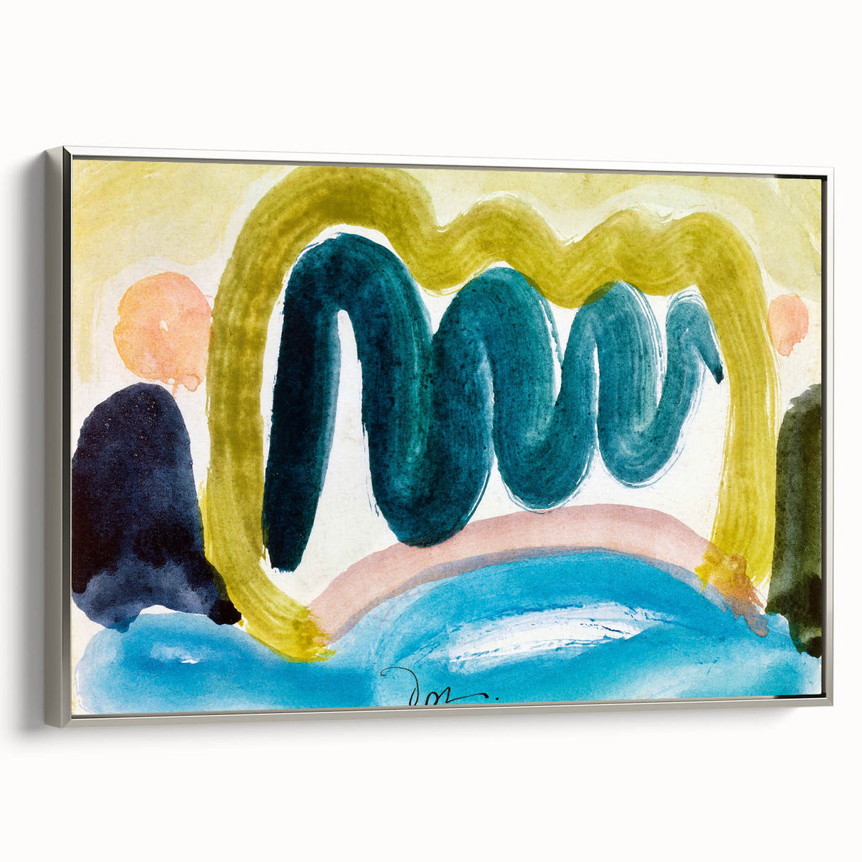 Modern Wall Art - Abstract Pond in Sunlight | Harmonious Nature Decor