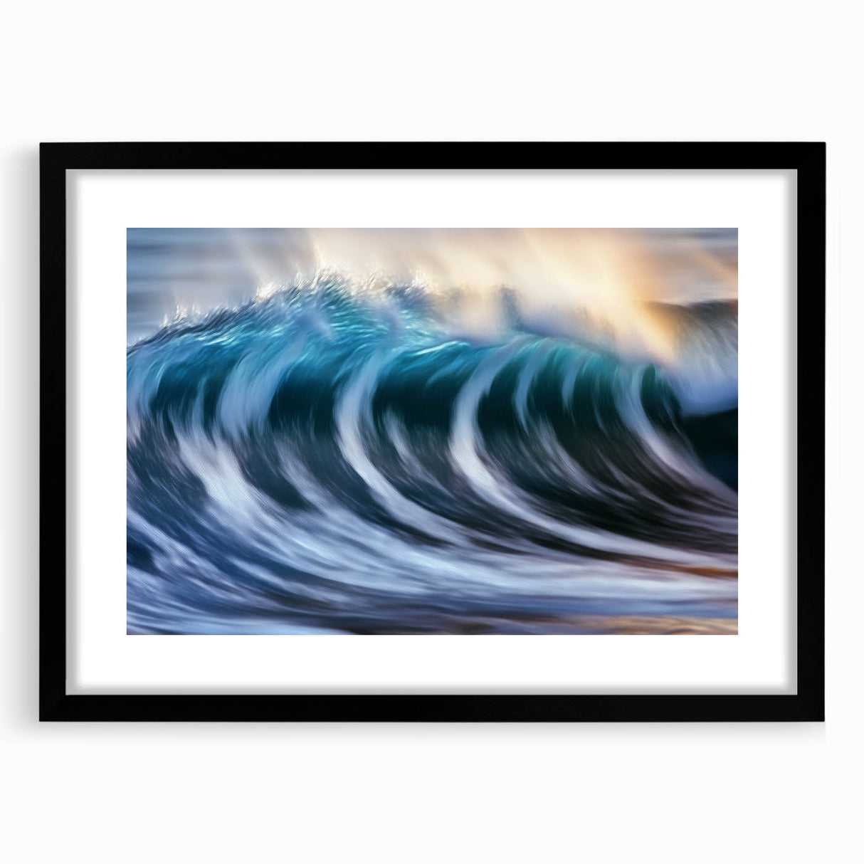 Crashing Wave Light – Dynamic Coastal Abstract Motion Wall Art