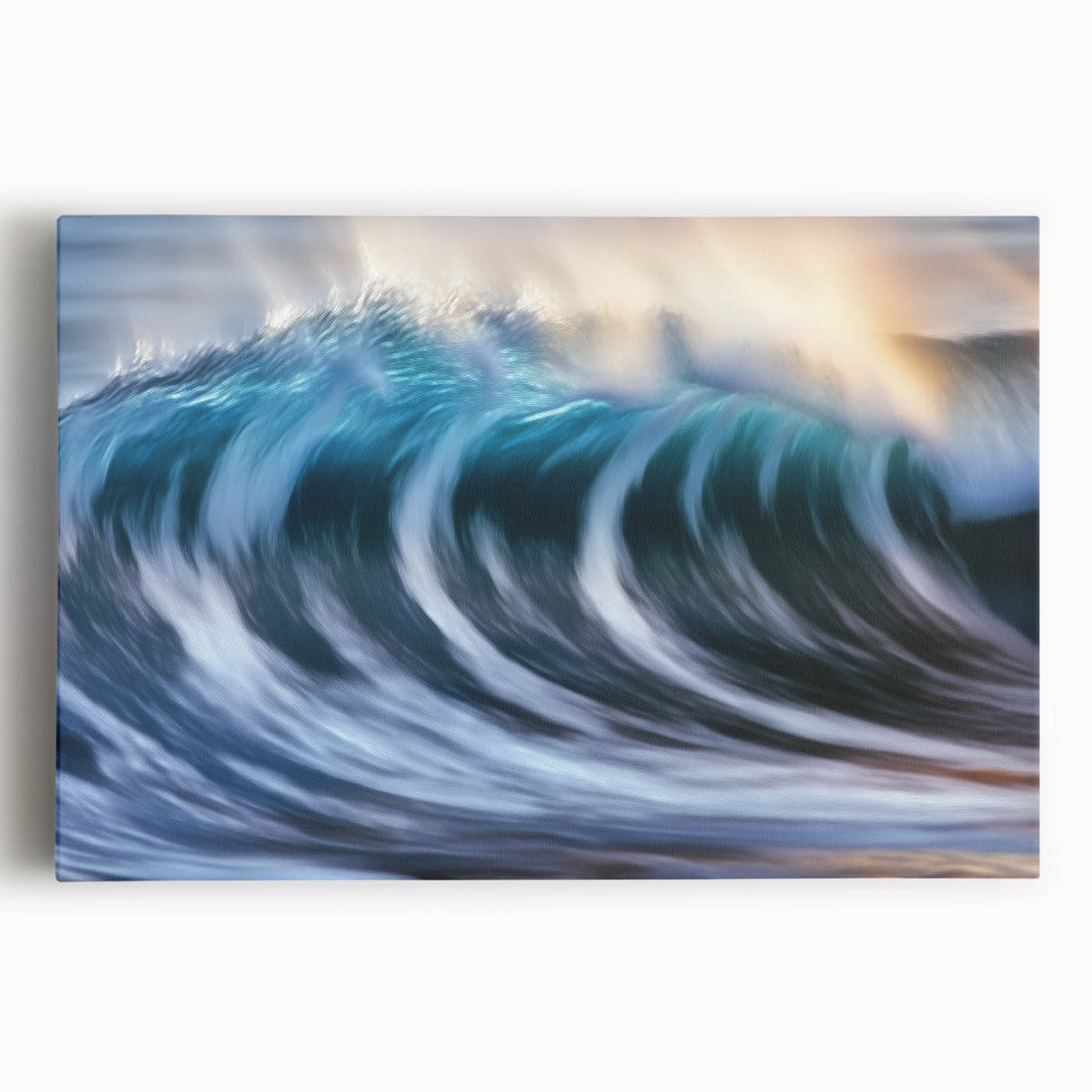 Crashing Wave Light – Dynamic Coastal Abstract Motion Wall Art