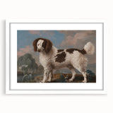 Brown and White Spaniel - Romanticism Dog Portrait by George Stubbs