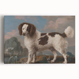 Brown and White Spaniel - Romanticism Dog Portrait by George Stubbs