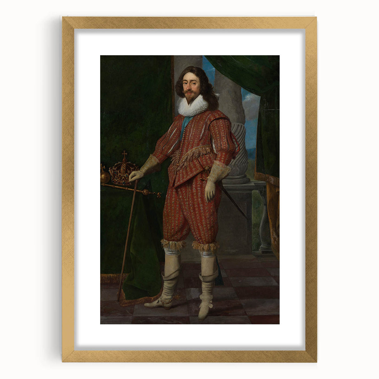 Baroque Art Print - Antique Elegance with Detailed Ornate Design