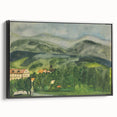 Serene Expressionist Landscape - Lush Green Countryside Canvas Print