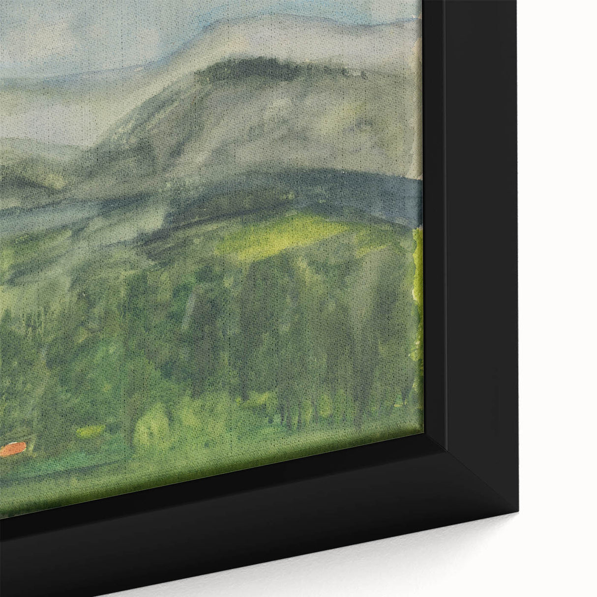 Serene Expressionist Landscape - Lush Green Countryside Canvas Print