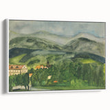 Serene Expressionist Landscape - Lush Green Countryside Canvas Print