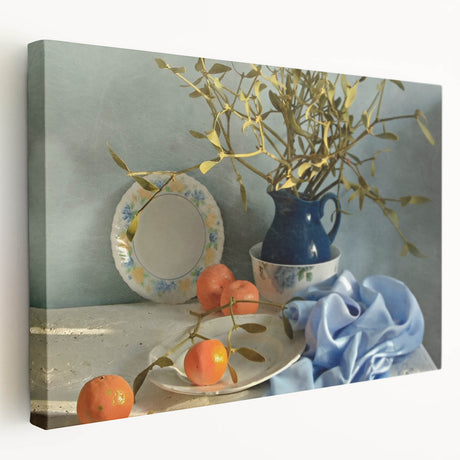 Large canvas print featuring an array of colorful fruits, ideal for kitchen wall art.