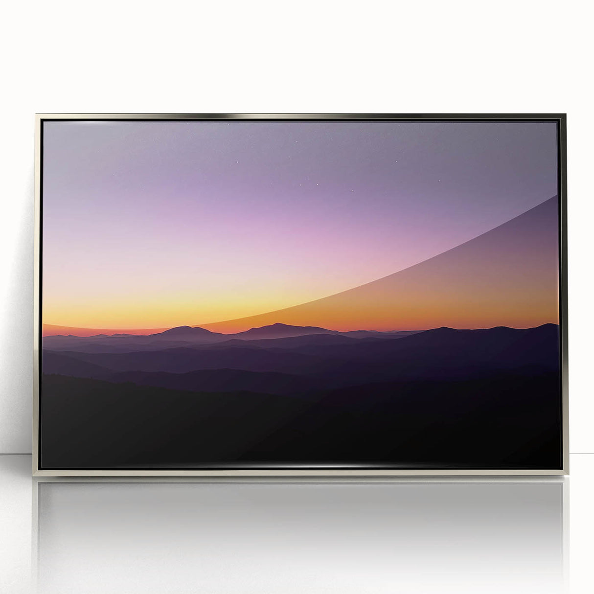 Framed acrylic artwork showcasing a vibrant desert landscape with rich earthy tones, perfect for home decor and adding a touch of nature-inspired elegance.