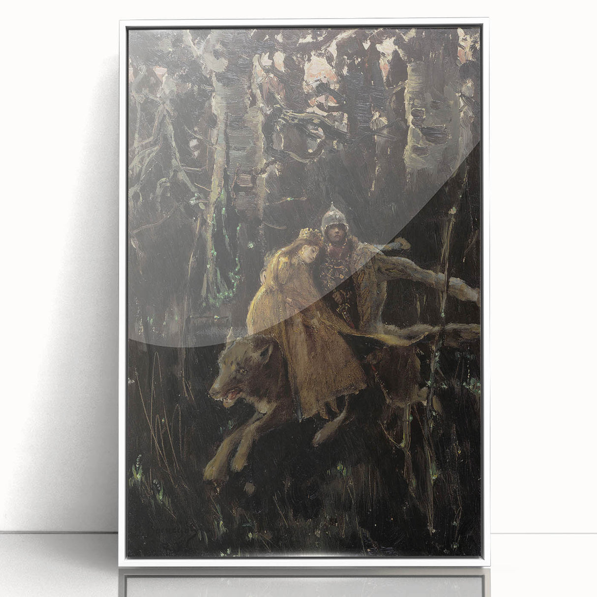 Realism Art Print of Royal Escape | Dark Forest and Brave Companions