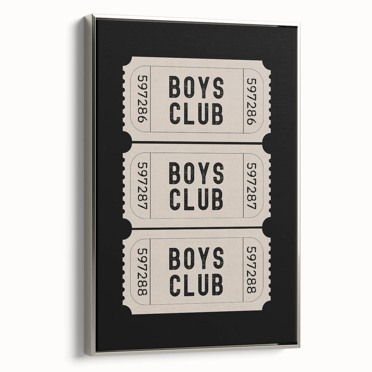 Boys Club Ticket Wall Art – Kids Wall Art Prints for Playroom