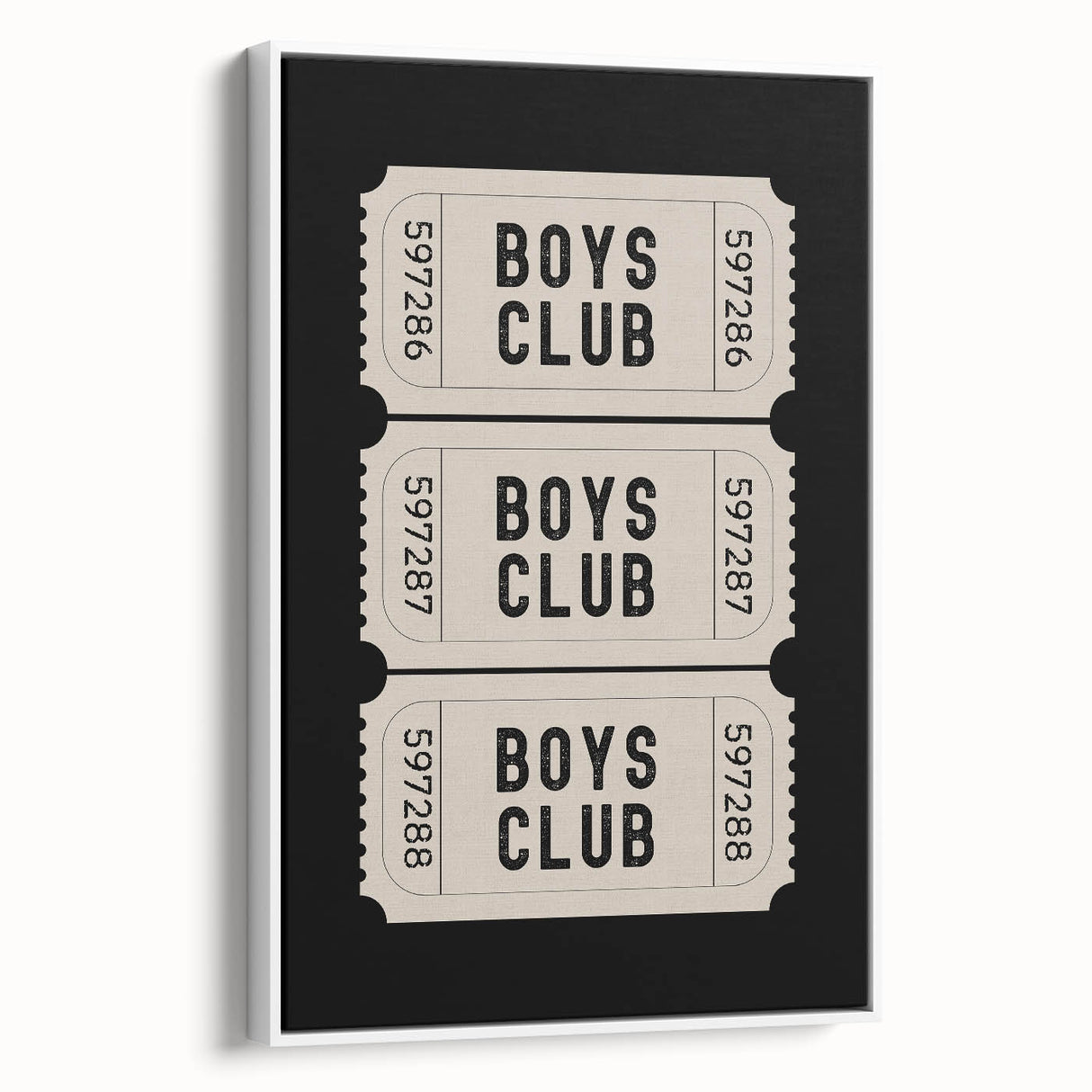 Boys Club Ticket Wall Art – Kids Wall Art Prints for Playroom