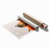 Extra large rolled print featuring delicate floral art in warm autumn hues, ideal for classy bathroom wall art.
