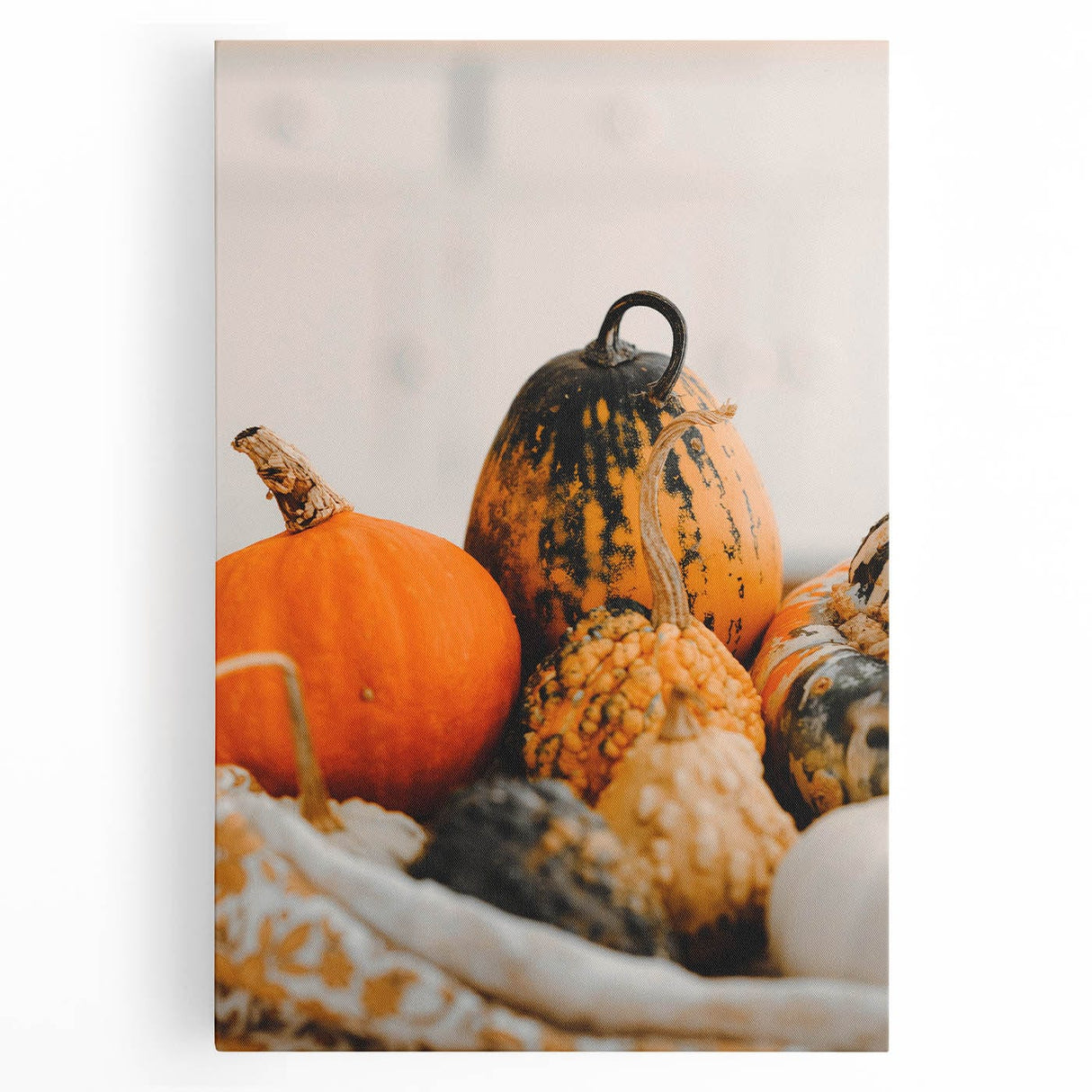 Black and white large art canvas featuring an abstract design of autumn trees, ideal for kitchen wall art.