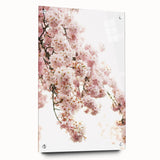 Large abstract wall art on acrylic featuring vibrant spring colors, ideal for bedroom or dining room decor.